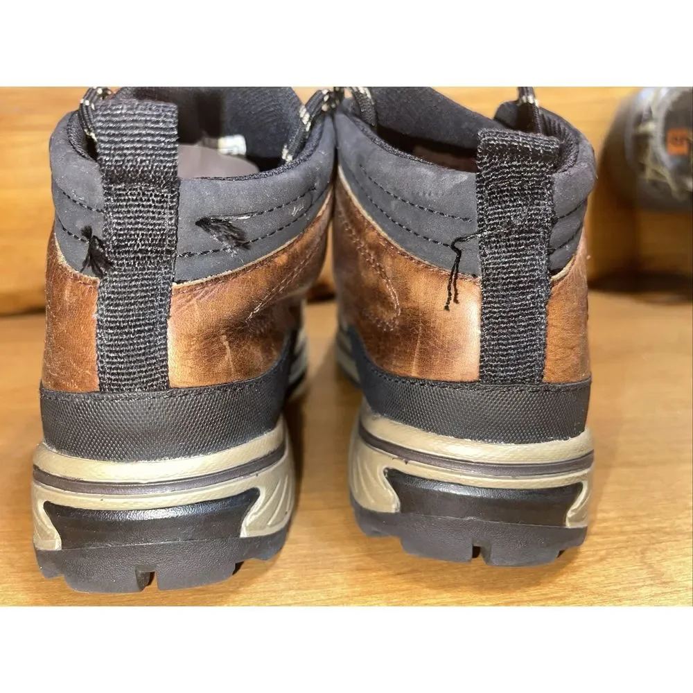 Timberland Boots Boy 2 Brown Leather Camping‎ Hiking School Outdoors Rugged